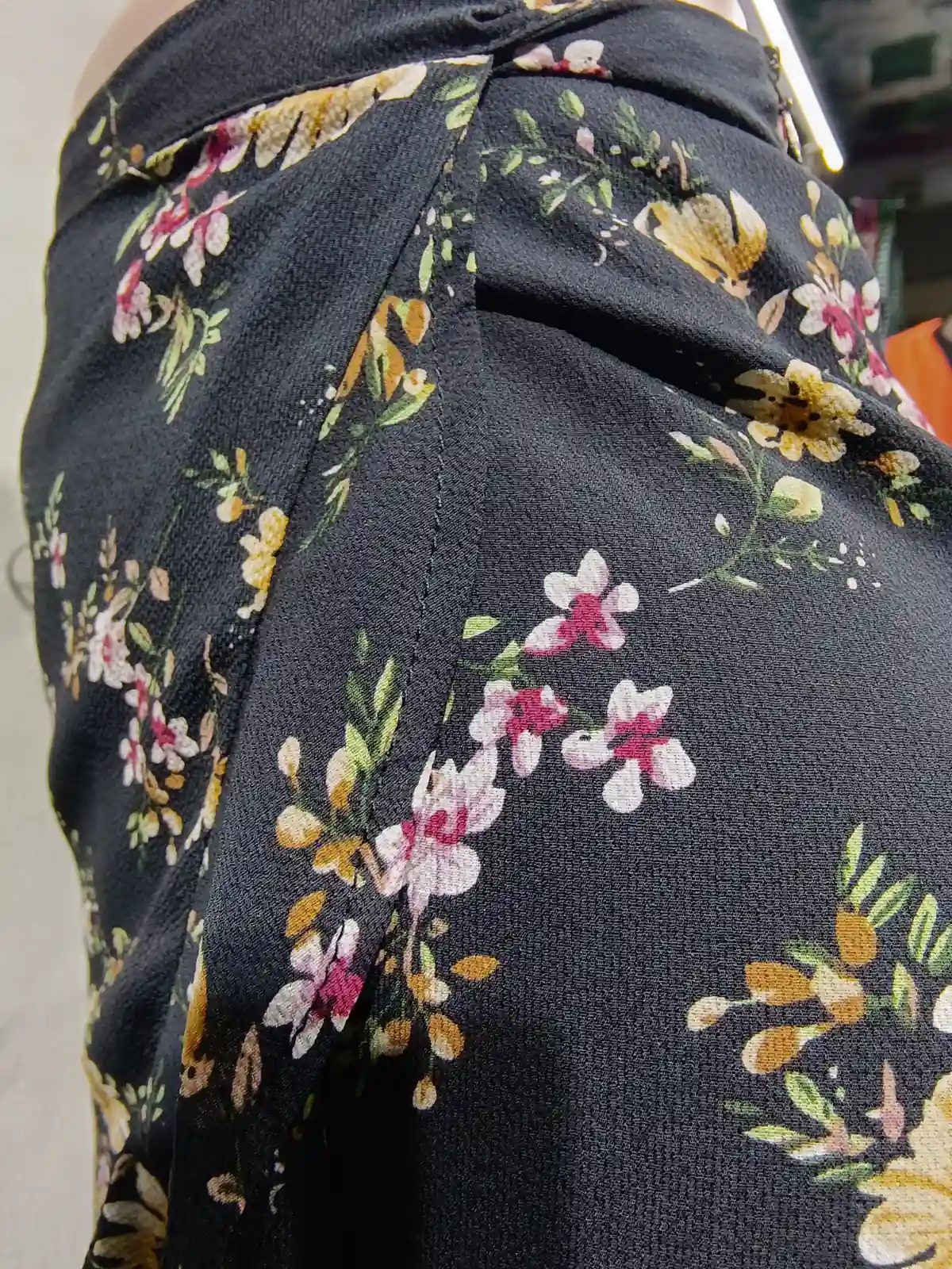 Black Floral Wrap Skirt - N/A bottoms available at theGirlyZone Kampala